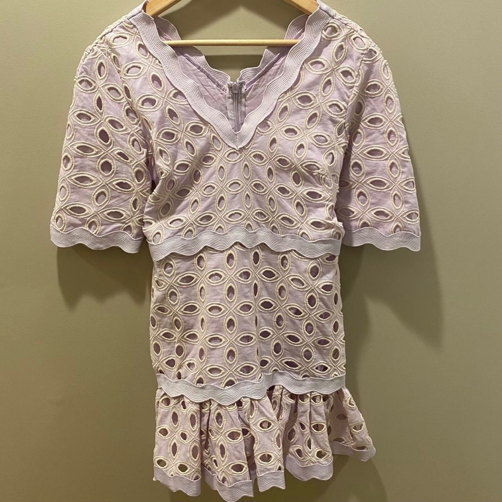 Vogue Boutique Purple Lace Floral Dress